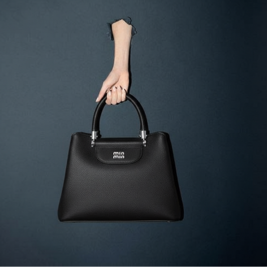 black min min structured bag