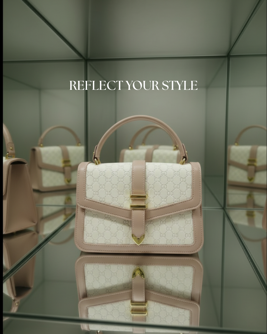 champagne rose luxe flap