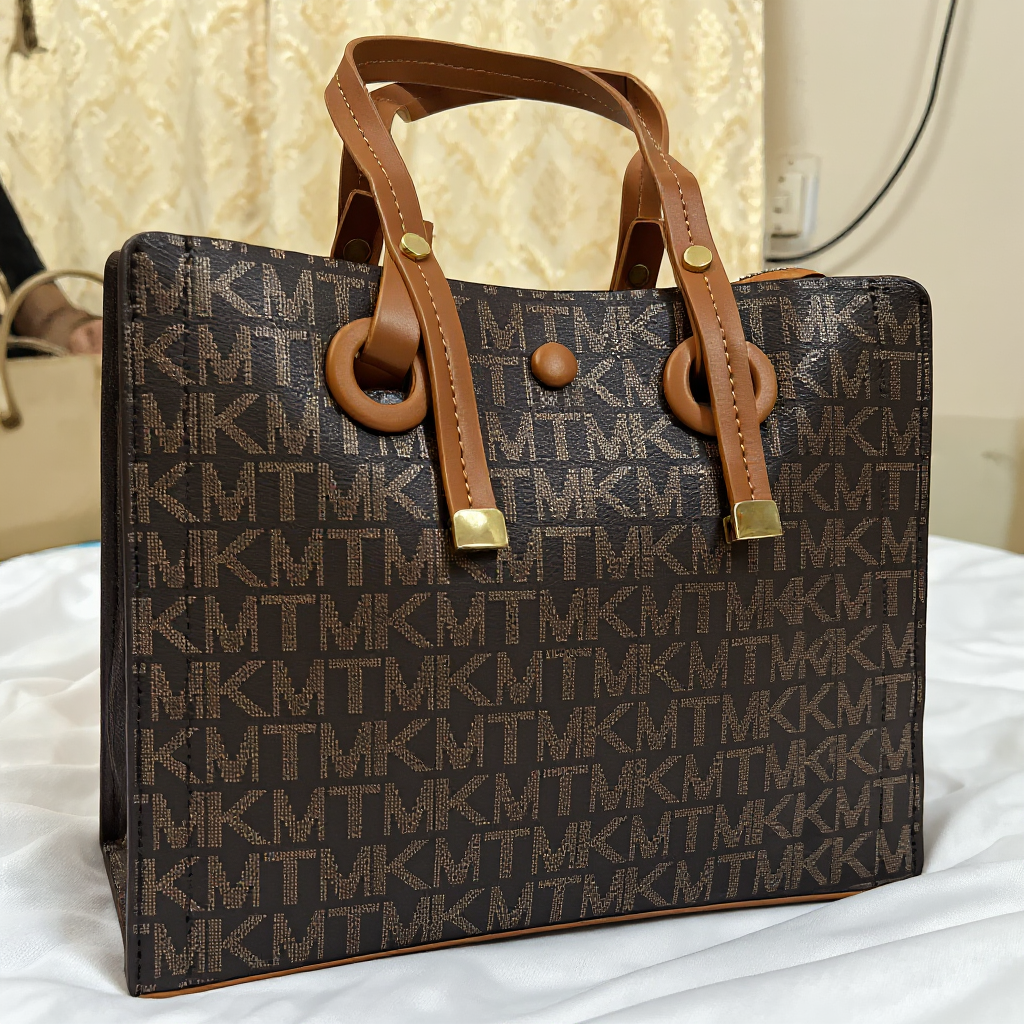 espresso lily monogram shopper