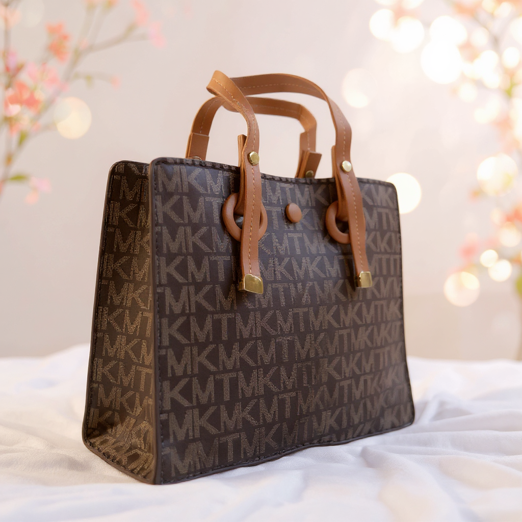 espresso lily monogram shopper