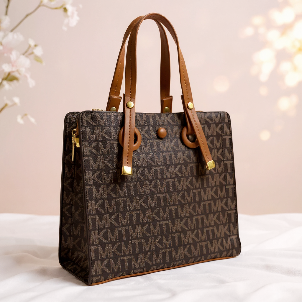 espresso lily monogram shopper