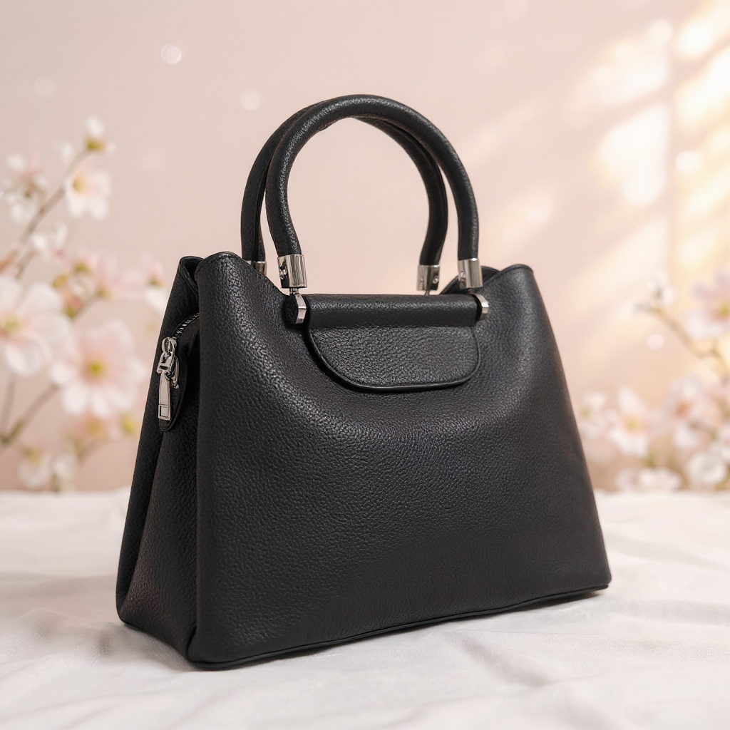black min min structured bag