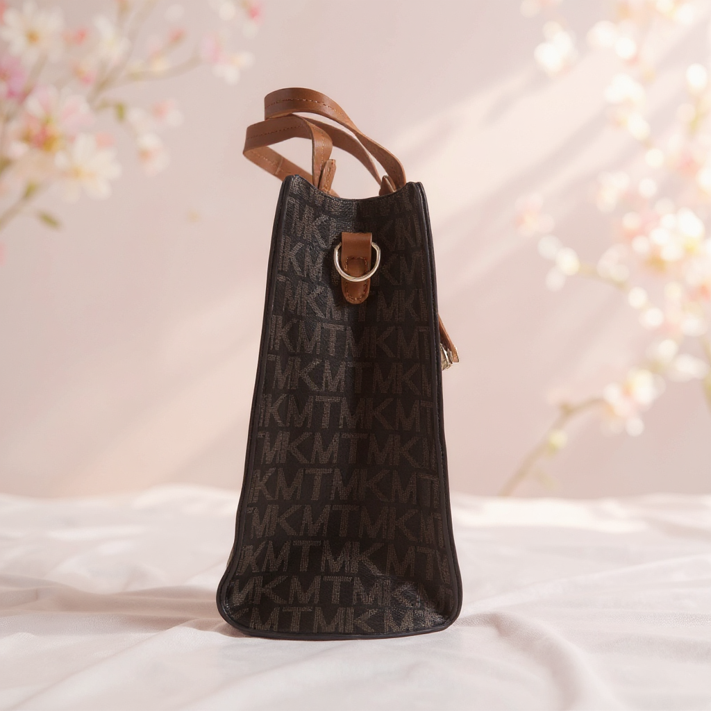 espresso lily monogram shopper