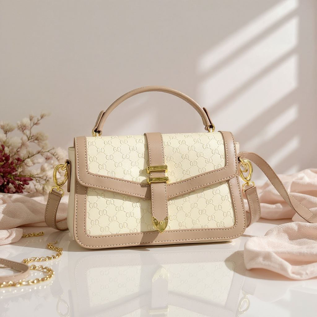 champagne rose luxe flap