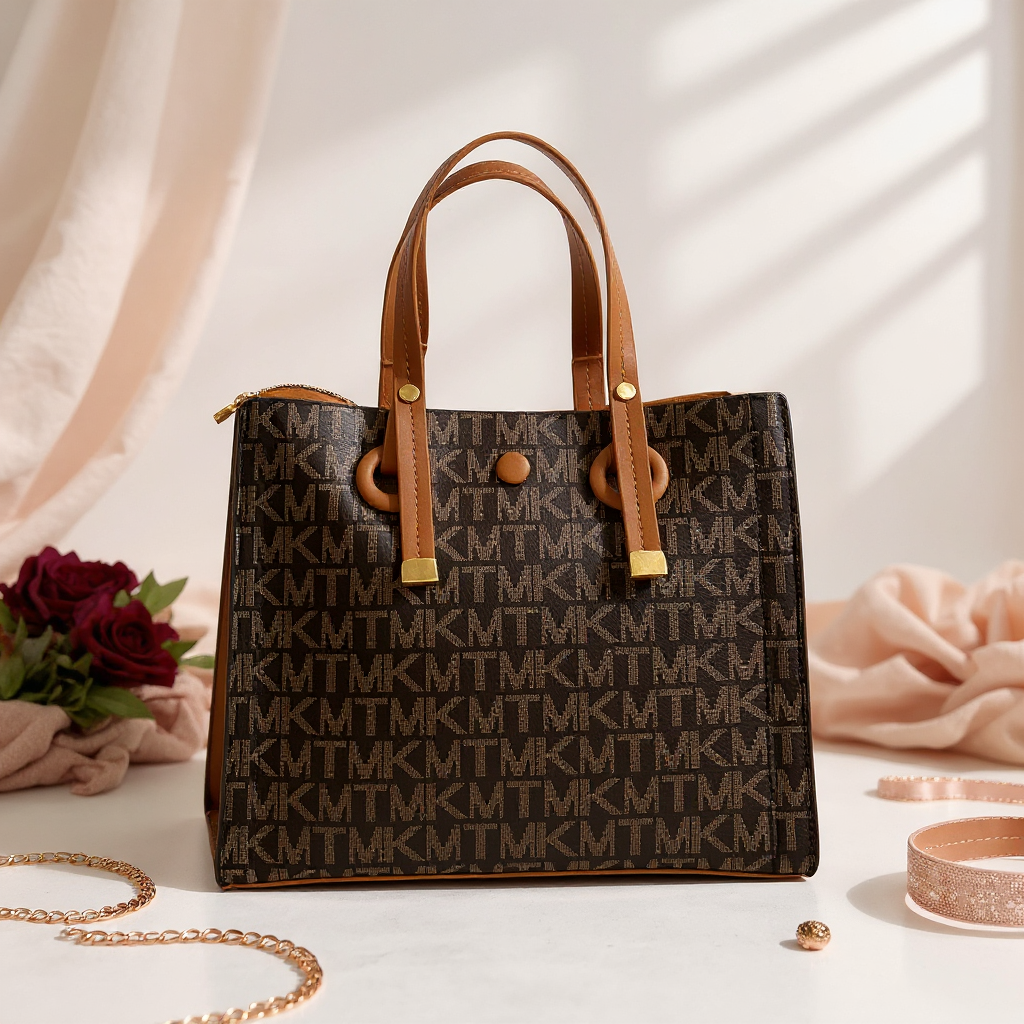 espresso lily monogram shopper