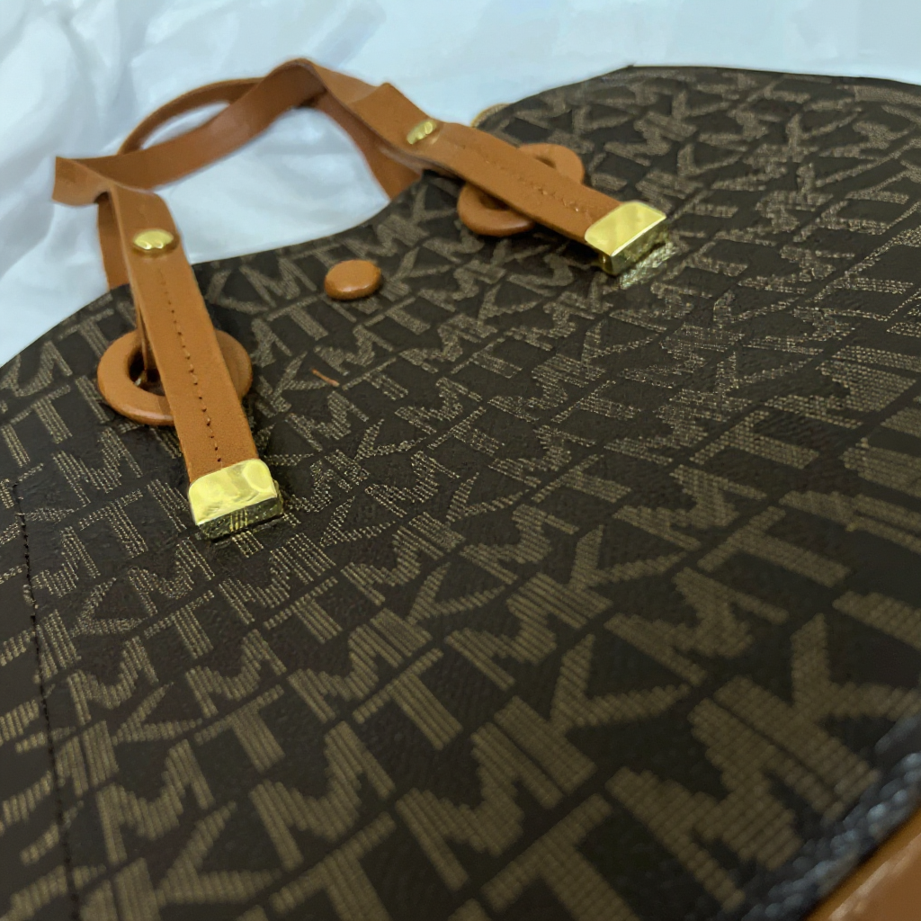 espresso lily monogram shopper