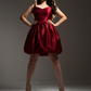 Ruby Red Corset Back Cocktail Dress - Lace-Up Party Dress
