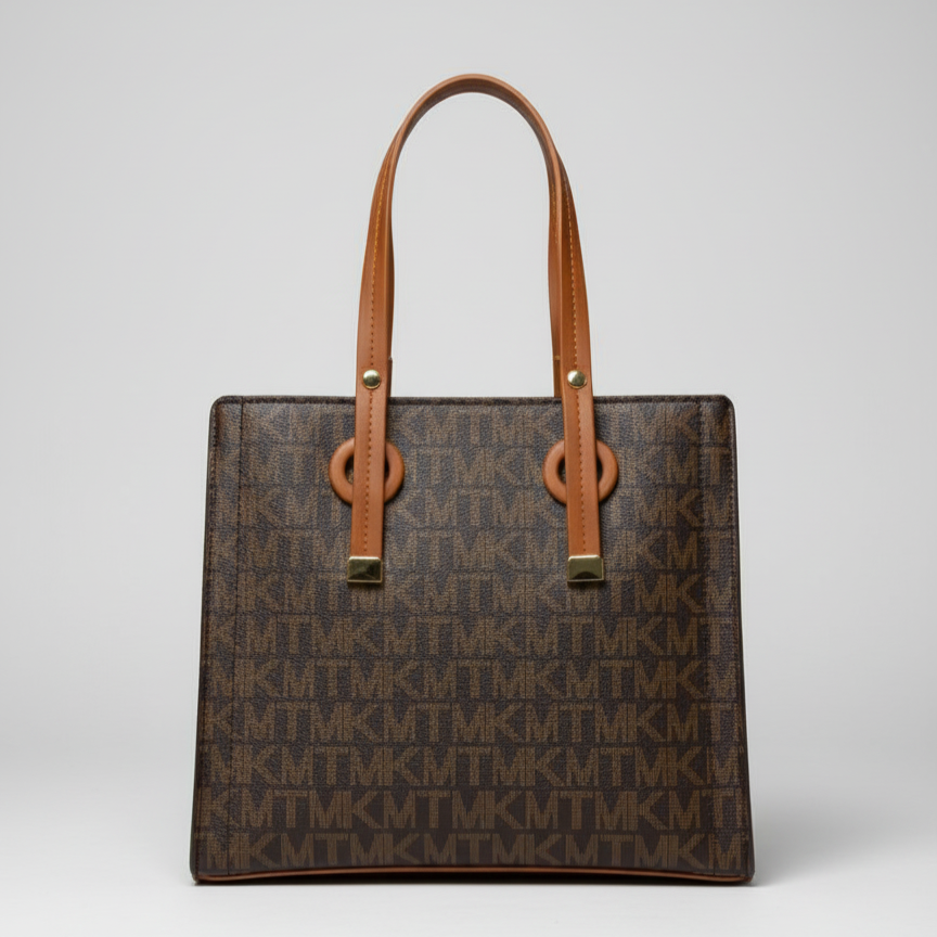 espresso lily monogram shopper