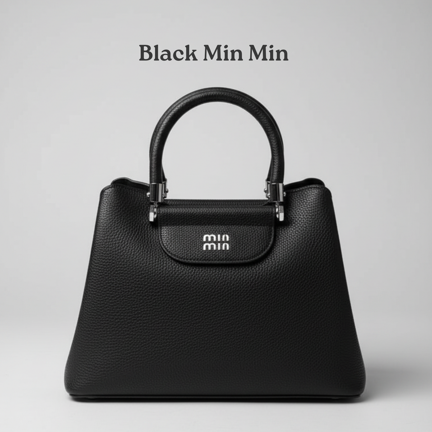 black min min structured bag