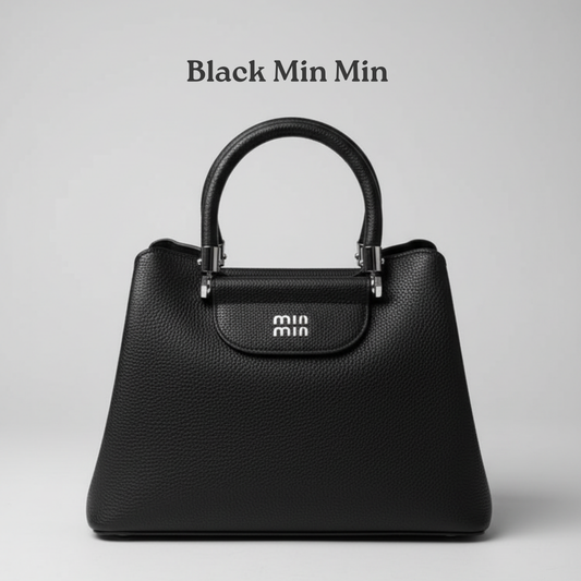 black min min structured bag